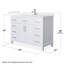 Beckett 48" Freestanding Single Bathroom Vanity with Quartz Top-1210664609-1210664611-1210664615