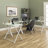 Ferro L-Shaped Metal Base Writing Desk-476321723