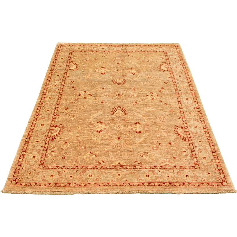Tapis de zone en laine 6 pi 2 po x 9 pi 3 po à la main one-of-kind-noué la 2010 chobi Aekjot