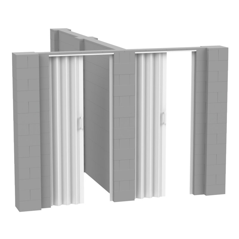 EverBlock Office Partitions, 84" H x 120" W x 144" D, Light Grey