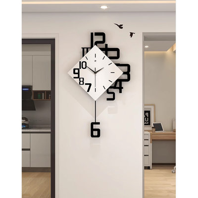 24.8" Black White Special-Shaped Wall Clocks