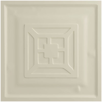 Endurathane Lydia Ceiling Tile, 24"H x 24"W x 1"P. Factory Primed