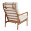 Méridienne Rowden Mid-Century avec coussins et structure en bois d'hévéa massif-115606362