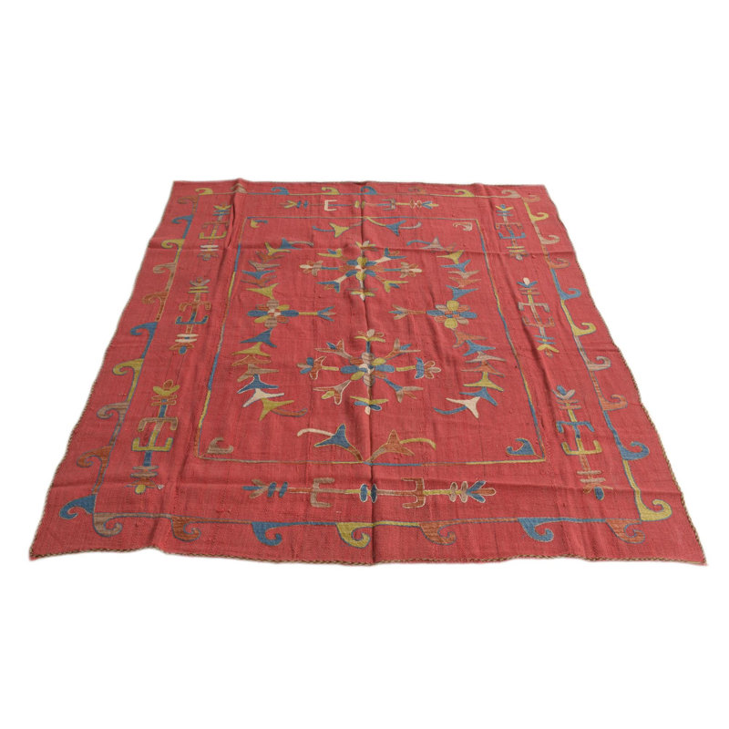 6 Ft Square Perry Red Rug