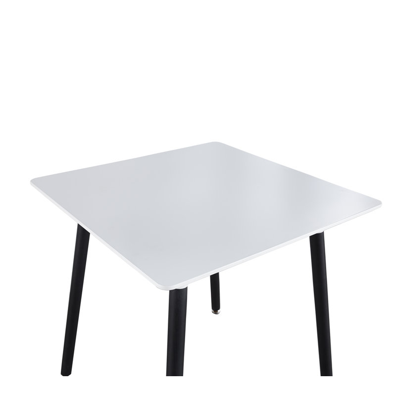 Keighly Solid Wood Base Dining Table, Black