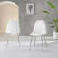 Tierra Modern Chrome Metal & Glass Round Dining Table Set with 2 Luxury Faux Leather Chairs-86714752