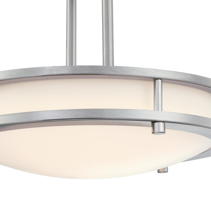 12 Inch, 15 Watt LED Indoor Semi Flush Mount Ceiling Fixture with Color Temperature Selection, Frosted Acrylic Shade