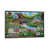 Toile encadrée de bois rustique foncé
