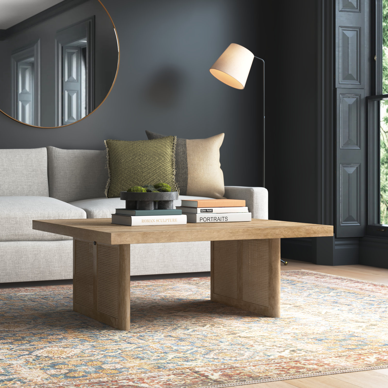 Cinna 42" Mango Coffee Table, Light Brown