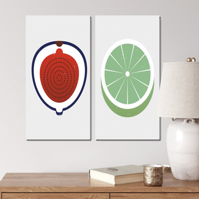 «Organic Vintage Fruits II», ensemble de 2 impressions
