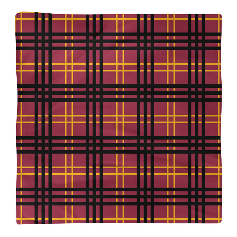 Plaid Square Napkin, Red/Yellow/Black, 22" x 22", Cotton
