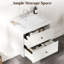 Ensemble de meuble-lavabo 24 po avec lavabo, armoire de rangement flottante avec portes et tiroirs, meuble-lavabo mural moderne avec surface peinte, blanc