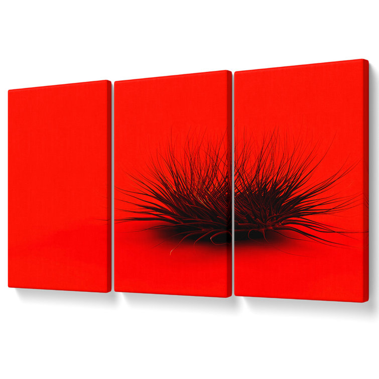 Ebern Designs The Little Red Thing - 3 Piece Wrapped Canvas Print ...