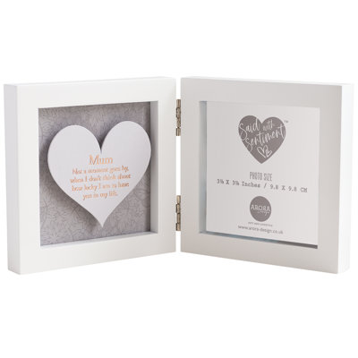 Said With Sentiment White Wood Shadow Box Picture Frame