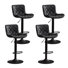 Swivel Adjustable Height Bar Stools, Leather Modern Barstools, Upholstered Counter Stool
