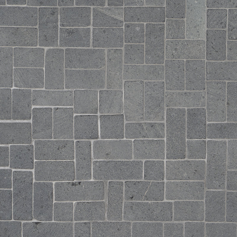 Picturesque Interlocking 11.81" x 11.81" Natural Pebblestone Mosaic Floor and Wall Tile (0.97 Sq. Ft. / Each), Black Lava