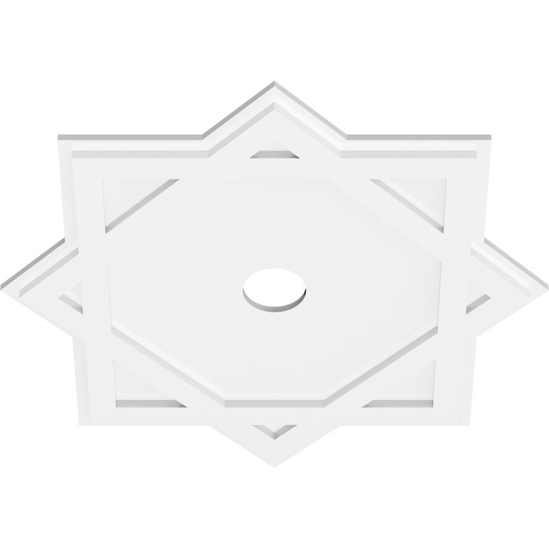 Médaillon de plafond contemporain en PVC de qualité architecturale 12 po x P 4 po x P 6 1/2 po x P 1 po Axel