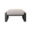 2 avec coussins beiges en aluminium, structure de style repose-pieds brun, polyvalente