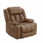 Fauteuil inclinable électrique en cuir brun Aire