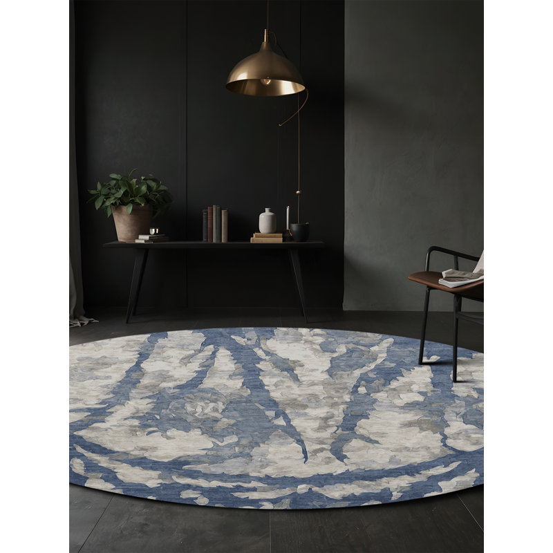 Tapis gris soyeux et moelleux, Rectangulaire 3 pi x 5 pi