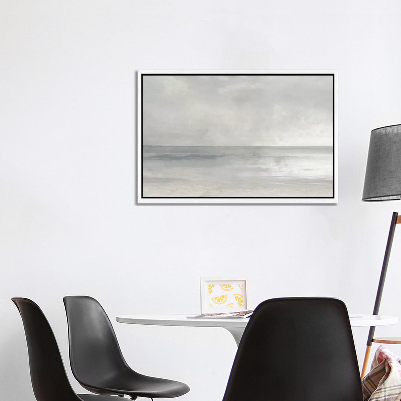Pastel Seascape II by Christy McKee - Print on Canvas, 101.6 cm H x 66.04 cm W, White Floater Framed