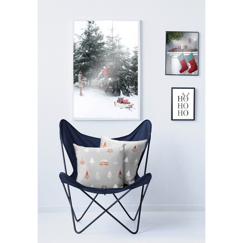 Winterwelt Square Cushion Cover, Grey/Brown/Blue, 39cm H x 39cm W