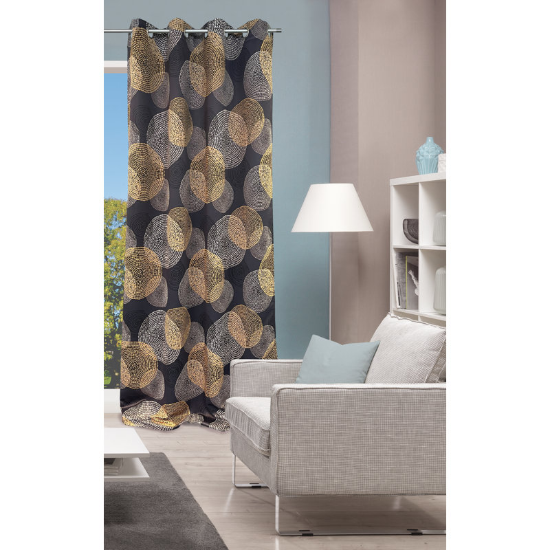 Blackout Curtain Single Panel, Anthracite