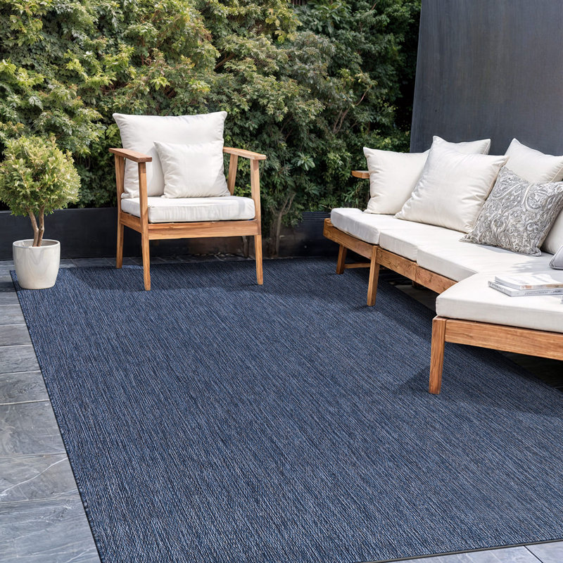Blue Indoor/Outdoor Rug, Rectangle 9' x 12'