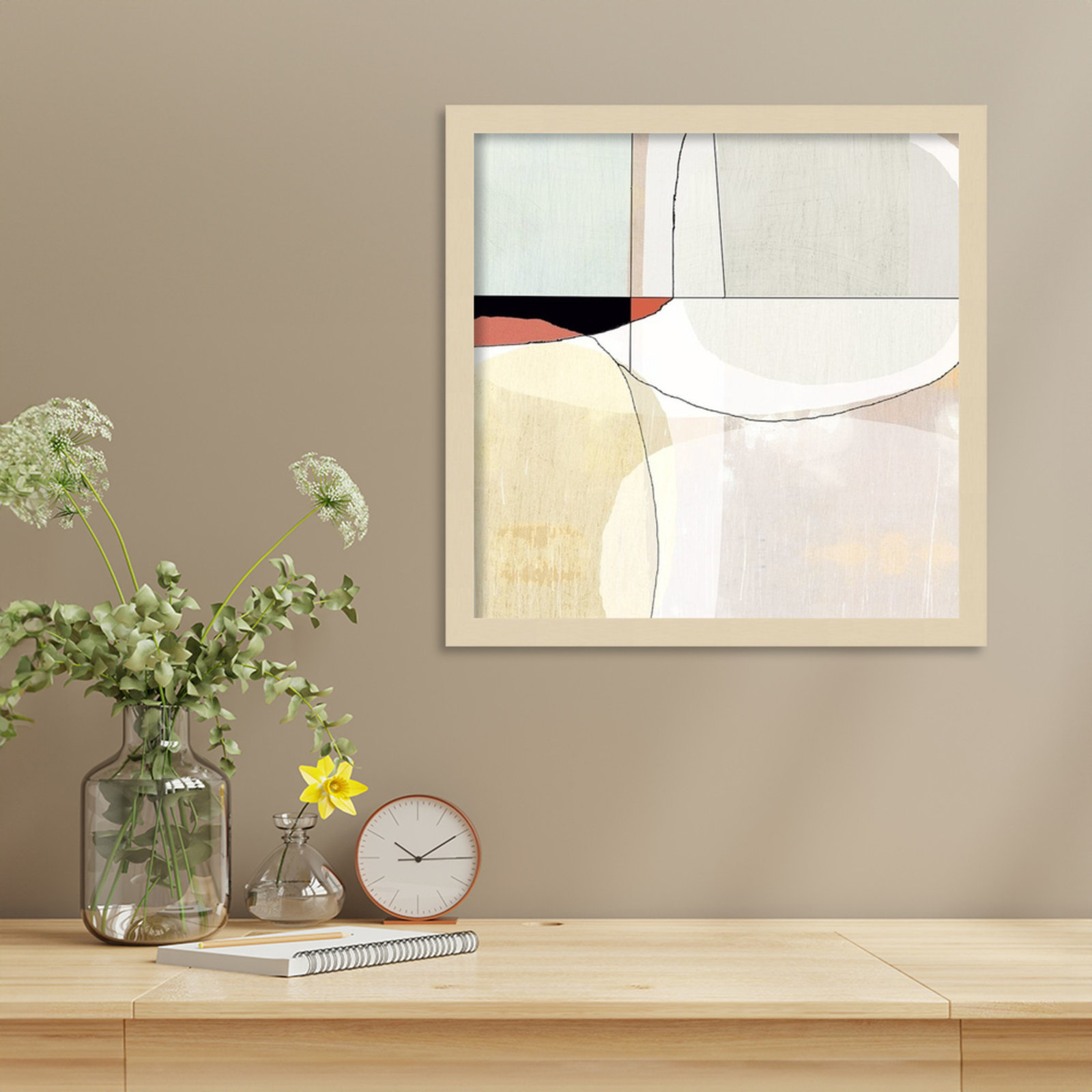 Beholder III by Flagler Wood Framed Wall Art Print, Brown, 17" H x 17" W