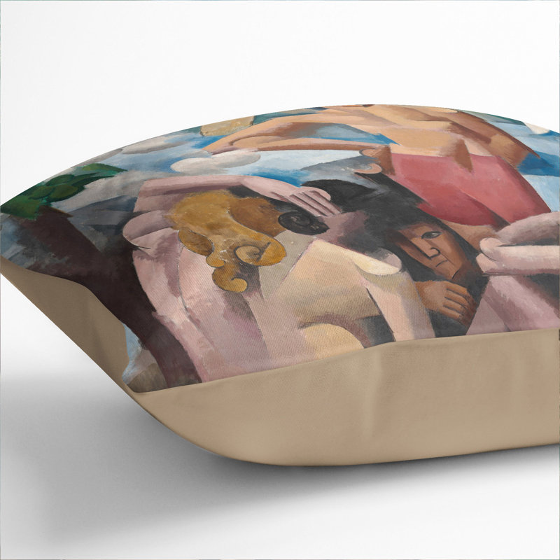 The Bathers Scatter Cushion, Stone, 55cm H x 55cm W x 20cm D