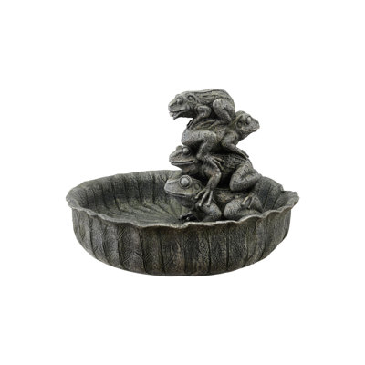 Round Resin Lotus Leaf Shaped Fountain with Frogs