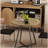 31.5 Inch Round Dining Table, Small Circle Kitchen Table with Metal Black Legs for 2-4 people,Modern Dining Room Table, Brown (only table)