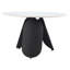 Table de salle à manger 48 po avec base en faux marbre et acier