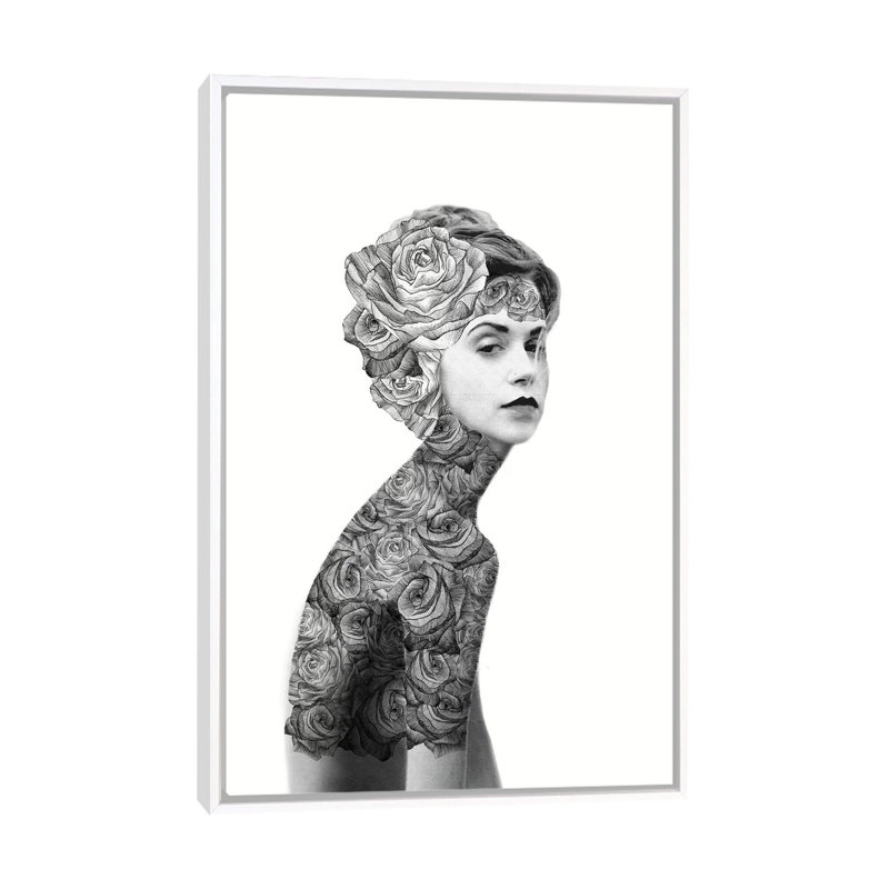 Rose II by Jenny Rome - Print on Canvas, White Framed, 66.04 cm H x 45.72 cm W