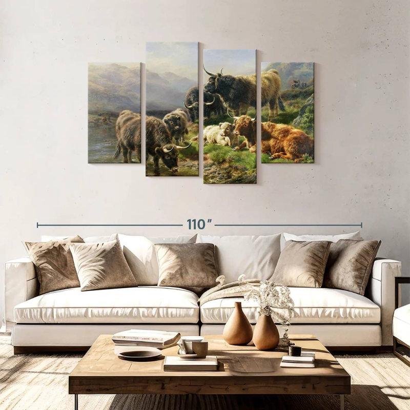 Brampt Highland Cattle, 48"H x 75"W