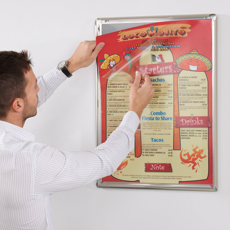 Busygrip Stainless Steel Poster Frame, 59.4 cm H x 42 cm W