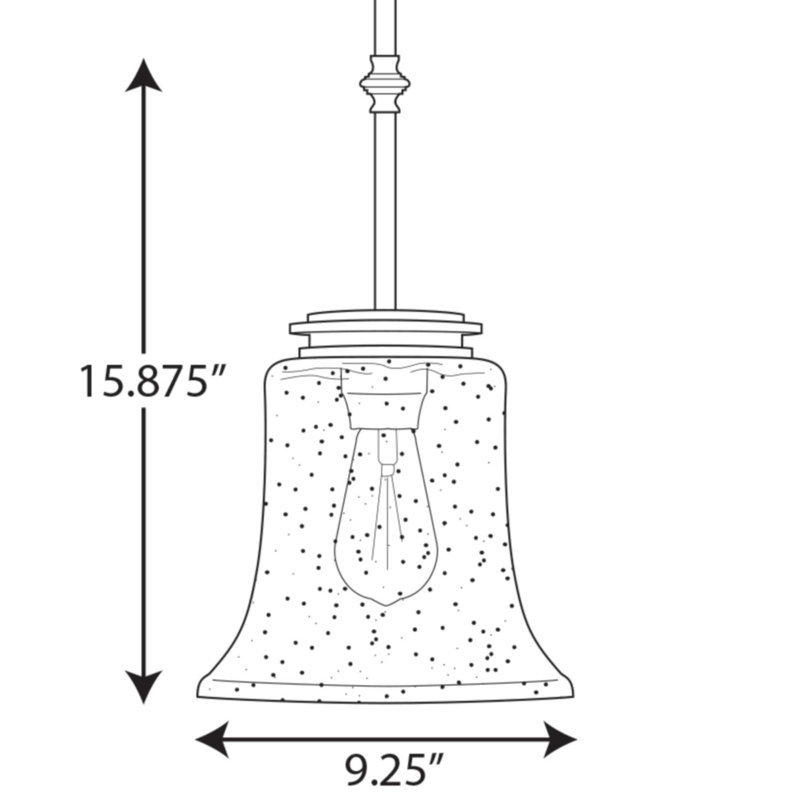 Nedmond 1 - Light Single Pendant, Black