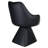 Contemporary Faux Leather Dining/Accent Chair with Swivel - Black-2074510534