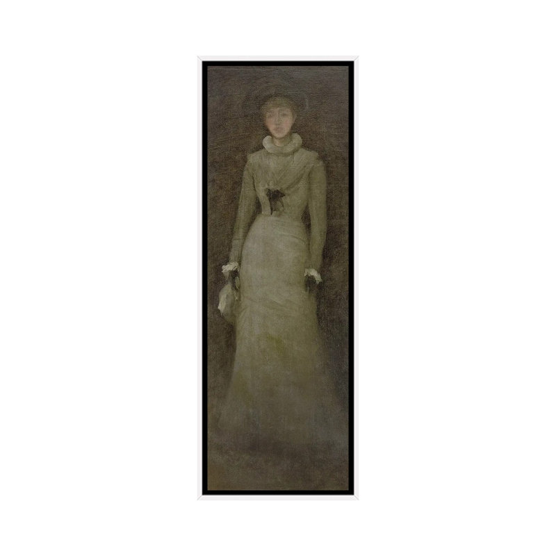 Portrait de Miss Florence Leyland - reproduction d'art sur toile - toile encadrée, 60 po x 20 po, Toile avec cadre, Blanc