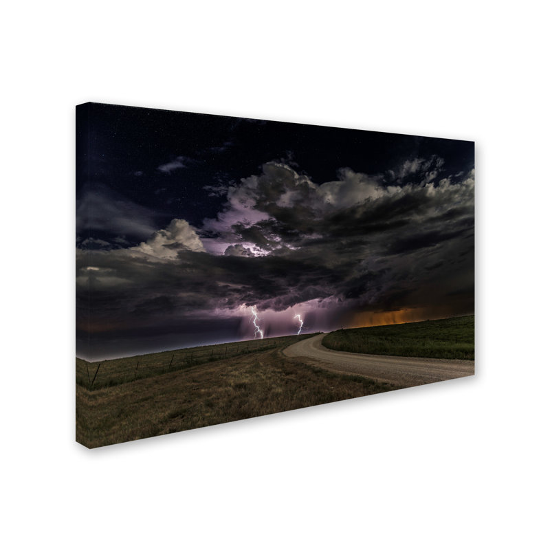 « prairie lightning », reproduction de photo sur toile tendue, H 12 po x l 19 po