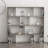 Modern Wenge w/ White Bookshelf, 57.1 x 9.8 x 57.1 inches | 100% Melamine Coated Particle Board, Thickness: 0.7 inches | Numerous Shelves, Wall-Mountable Design | Stylish Scandinavian Furniture for Home w/ Office-769719470