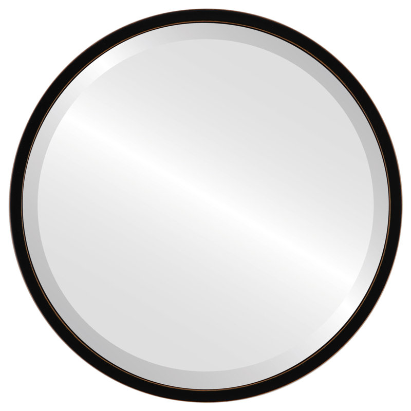 Miroir d'appoint Campblin, H 19,12 po x l 19,12 po, Noir frotté