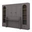 Grand lit escamotable avec tablettes de rangement, armoires, tiroirs et lumières DEL, cadre de lit mural pliant pour chambre d'amis