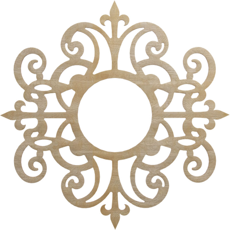 Médaillon de plafond en bois Dijon, Hickory, H 32 po x l 32 po x P 0,25 po