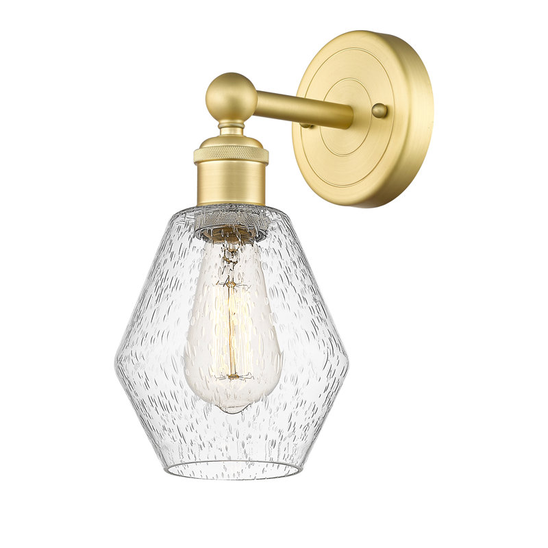 Amylea Armed Sconce, Seedy, Satin Gold