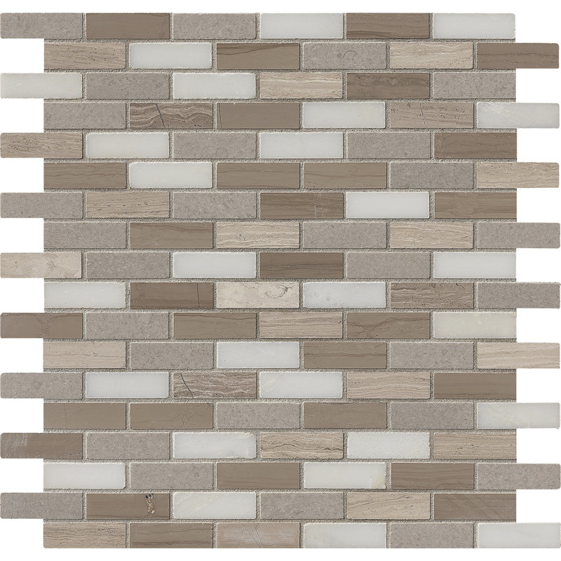 Carreau de mosaïque en marbre adouci pour plancher et mur 12 po x 13 po Canyon Gale