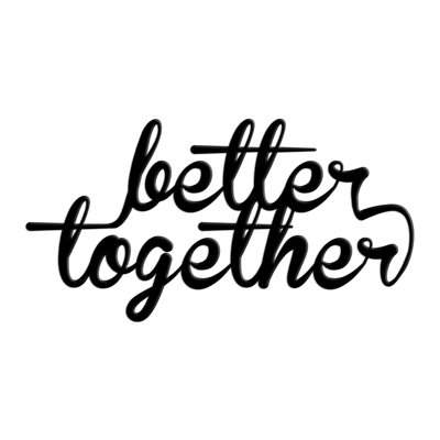 Plaque Ceriyah personnalisée Better Together