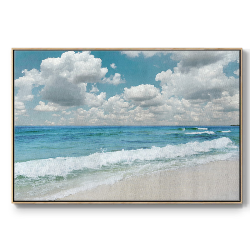 «Beach Bliss», reproduction sur toile, H 17 po x l 25 po x P 2 po, Bois naturel