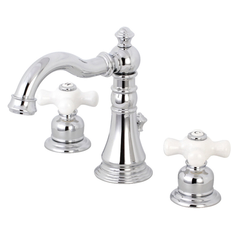 American Classic Widespread Bathroom Faucet with Drain Assembly, Polished Chrome