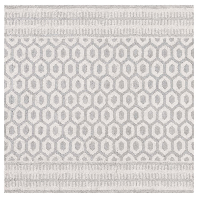 Helwart Hand Tufted Performance Rug, Square 6'